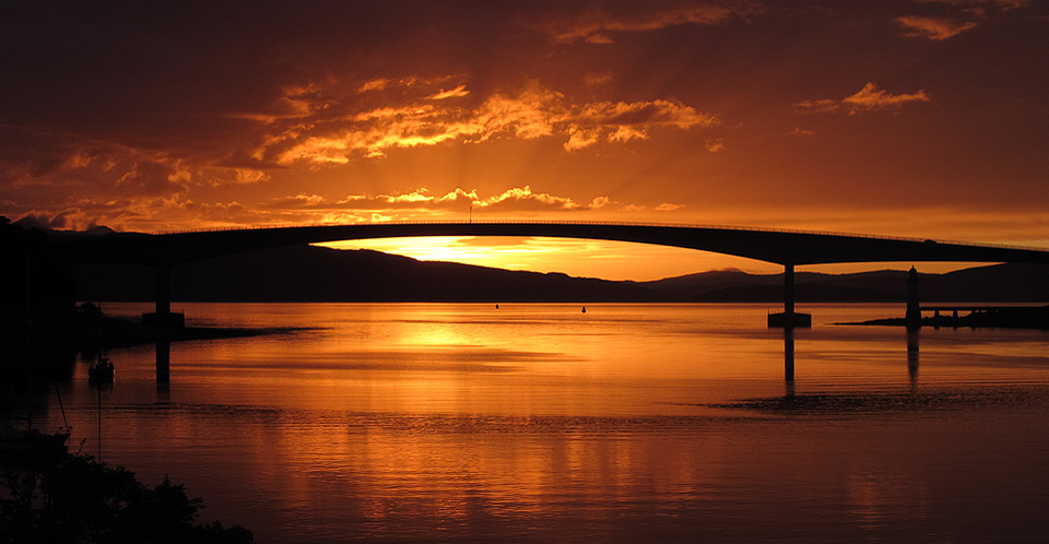 Skye Bridge at sunset